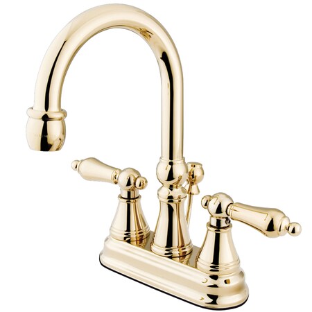 Kingston Brass 4" Centerset Bathroom Faucet, Polished Brass KS2612AL